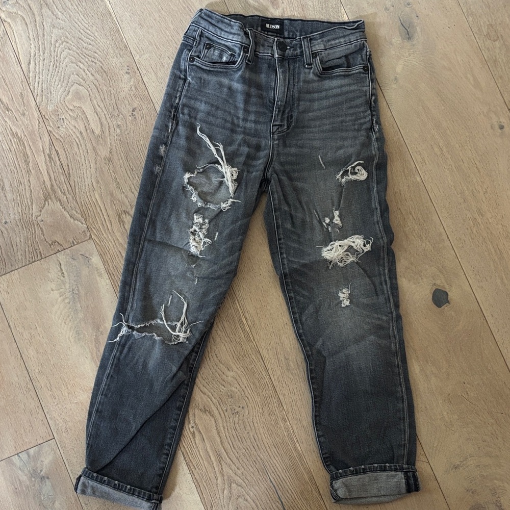 Hudson Jeans Ripped Gray Denim